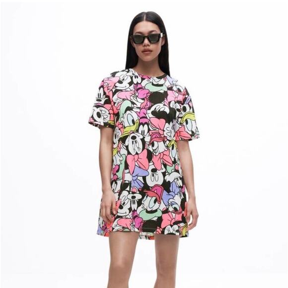Zara Disney Mickey Mouse T-Shirt Dress, Size Small - Picture 5 of 5